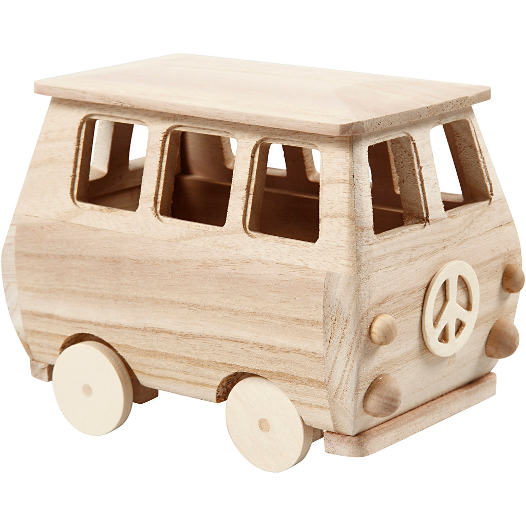 Creativ Company Wooden Mini Bus, 17x10x13 cm