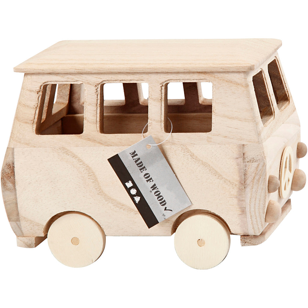 Creativ Company Wooden Mini Bus, 17x10x13 cm