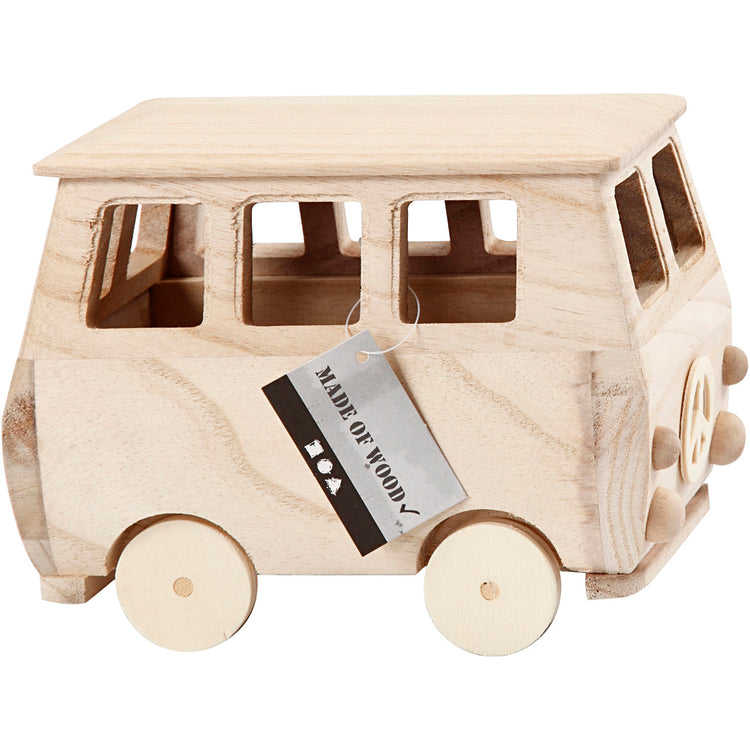 Creativ Company Wooden Mini Bus, 17x10x13 cm