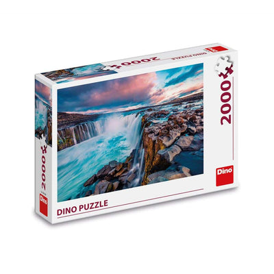 Dinotoys Dino -Beinpuzzle eines isländischen Wasserfalls - 2000 Stücke