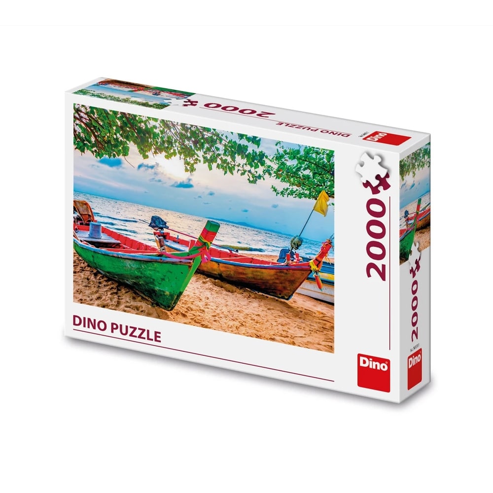 Dinotoys Dino-Puzzle Fischerboot am Strand vertäut – 2000 Teile