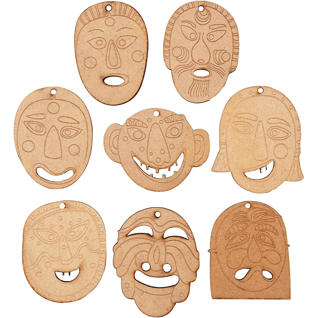 Creativ Firmenmasken, Größe 5,5-7 cm, Stärke 4 mm, 24 Stück, 1 Box