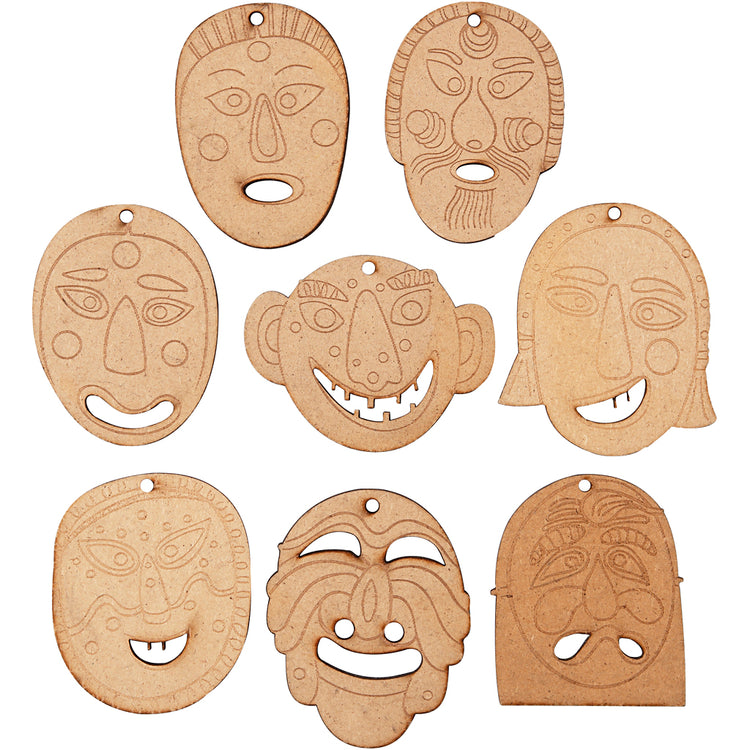 Creativ Firmenmasken, Größe 5,5-7 cm, Stärke 4 mm, 24 Stück, 1 Box