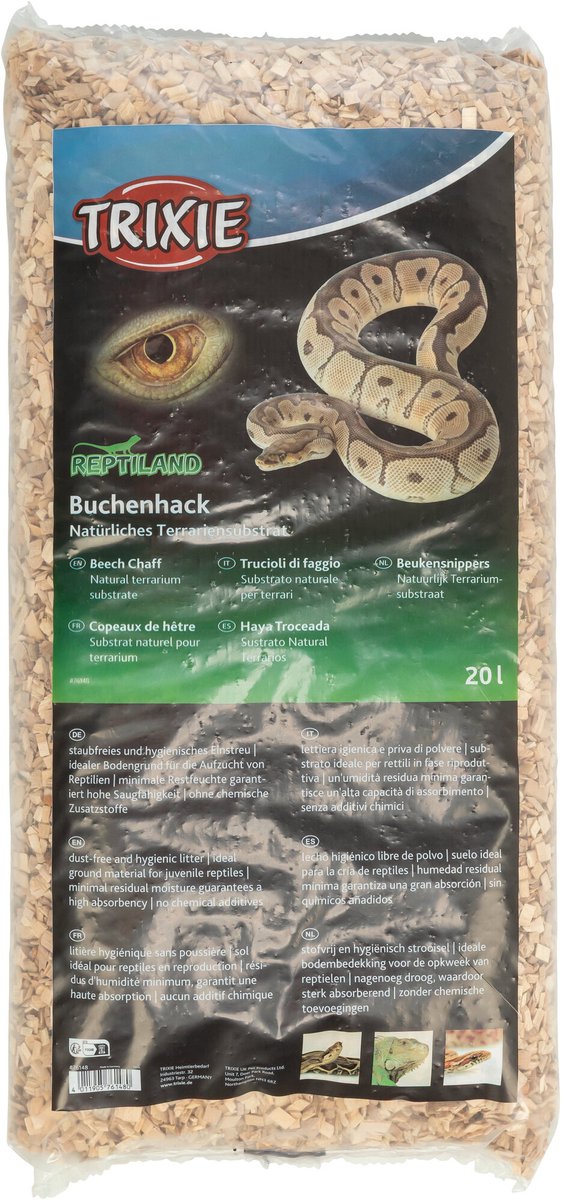 Trixie Buchenschnitzel – staubfreier Terrarienboden – 20 ltr, hygienisch und saugfähig