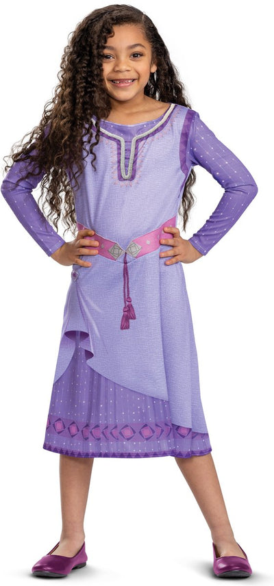 Verkleidung Disney – Wish, Asha-Kleid klassisch, Größe XS (3–4 Jahre), Mädchen