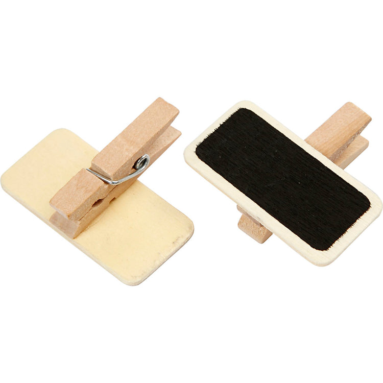 Creativ Firmentafel mit Wäscheklammern, Größe 4x2 cm, 12 Stück, 1 Box