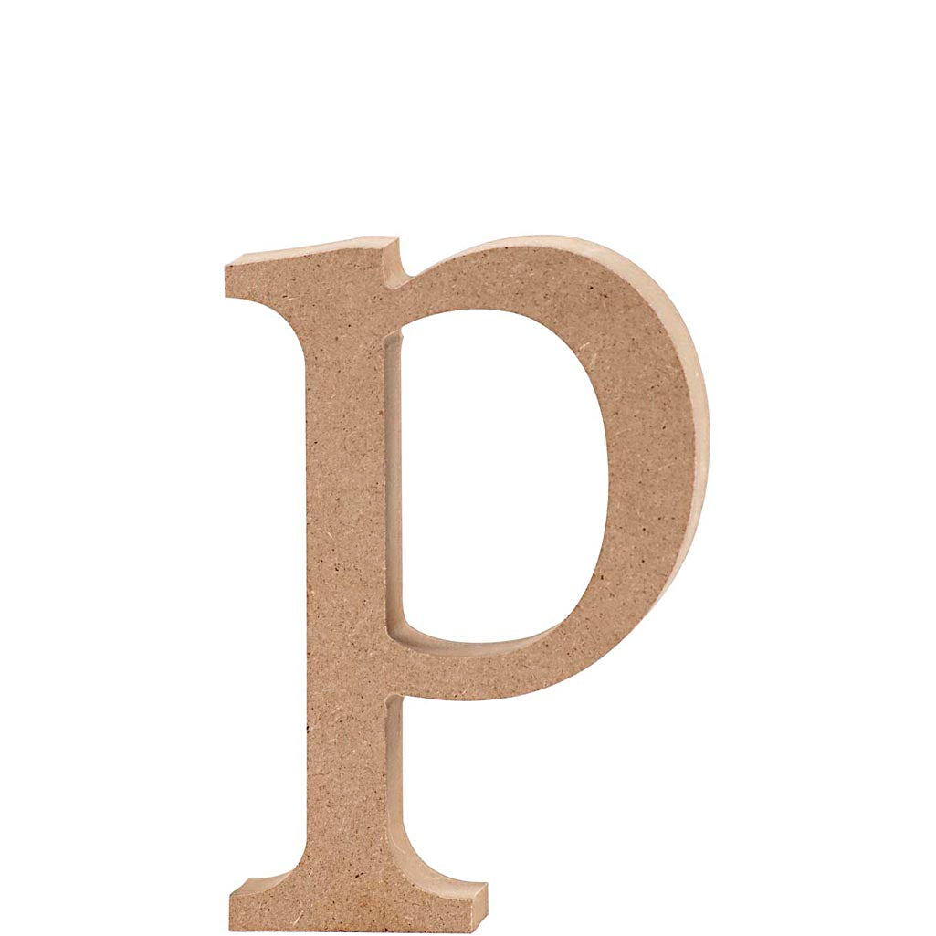 Creativ Firmenbuchstabe, p, H: 12,8 cm, Stärke 2 cm, 1 Stück