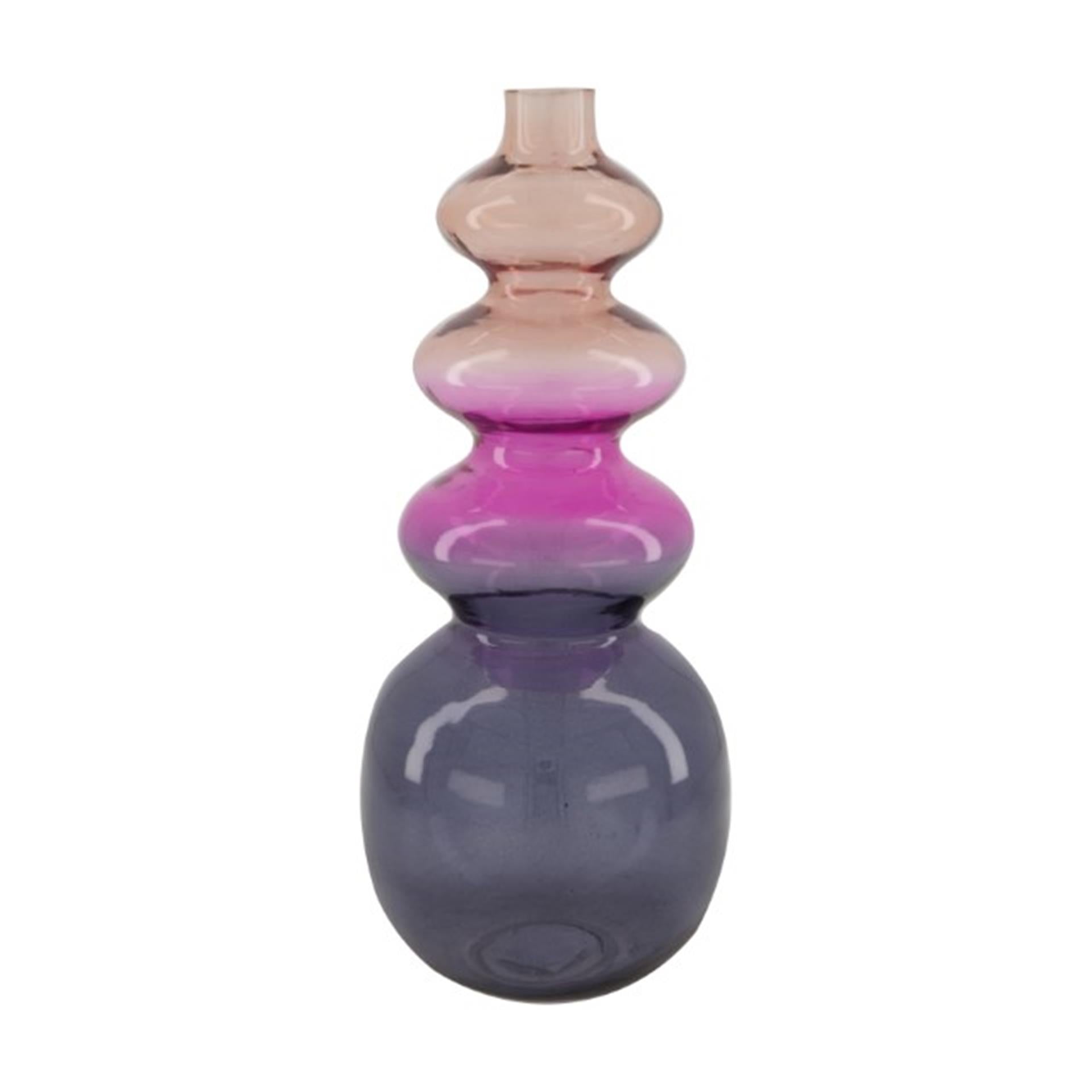 Dijk Natural Collections Vase aus Glas ø15x36cm gemischt rosa