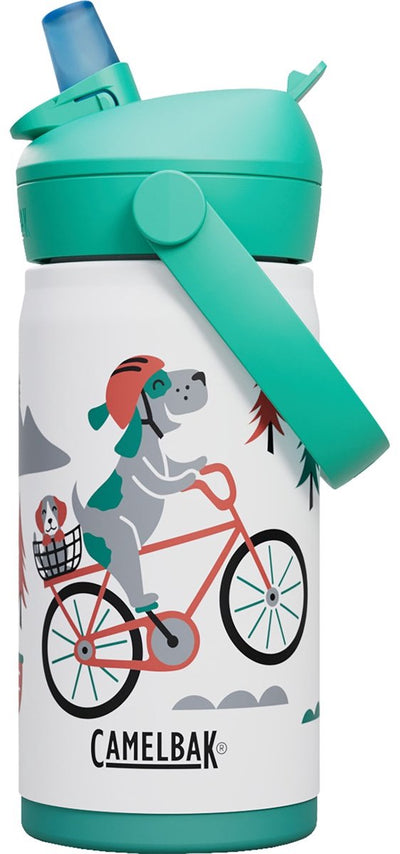 Camelbak Thrive Flip Straw Trinkflasche Kinder – 350 ml – Edelstahl – mit Strohhalm – Isolierwasserflasche – Weiß