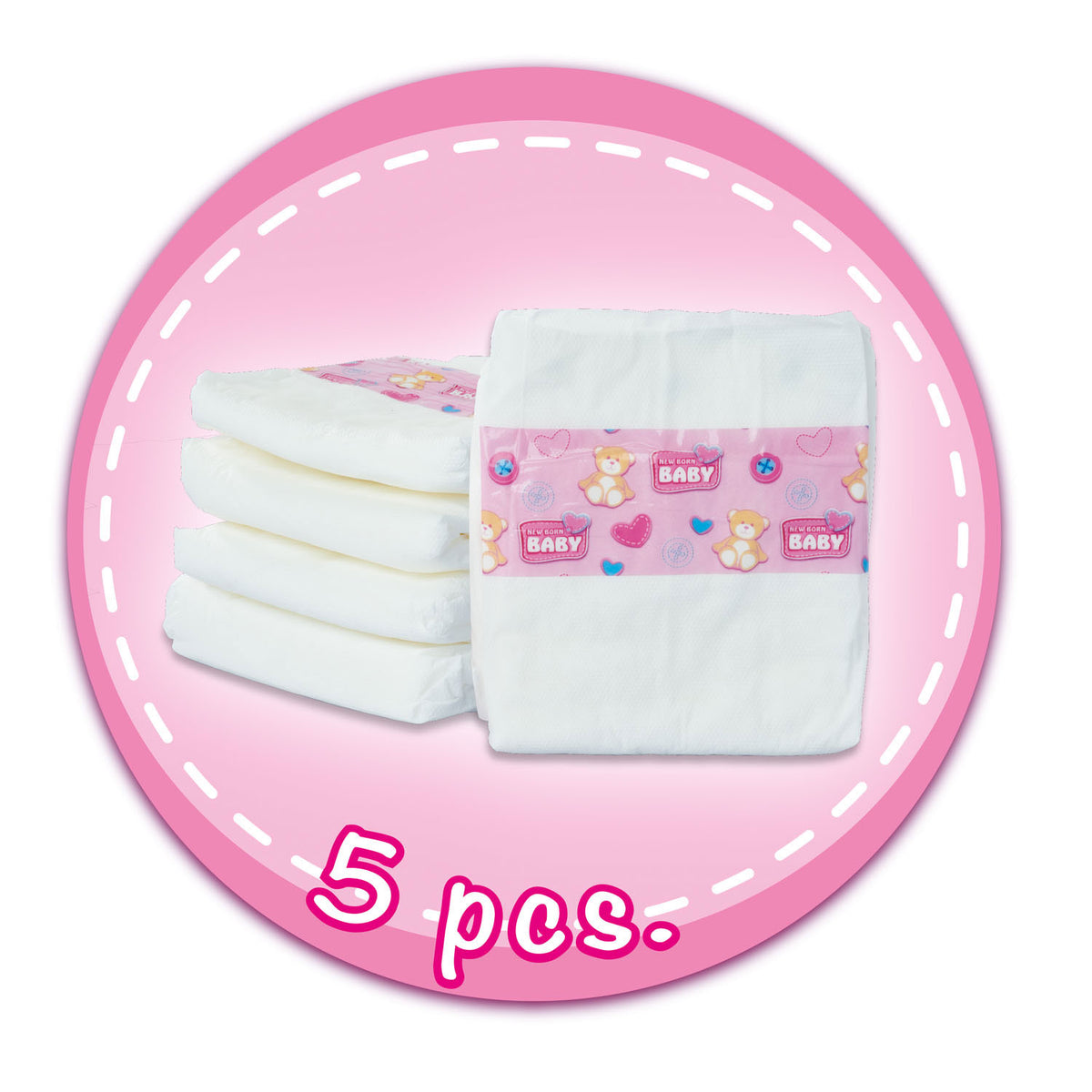 Neugeborene Babywindeln, 5 St.