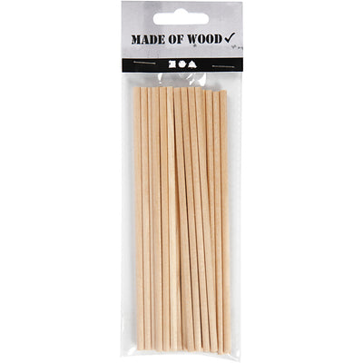 Creativ Company Round Craft Sticks Wood, 20st.