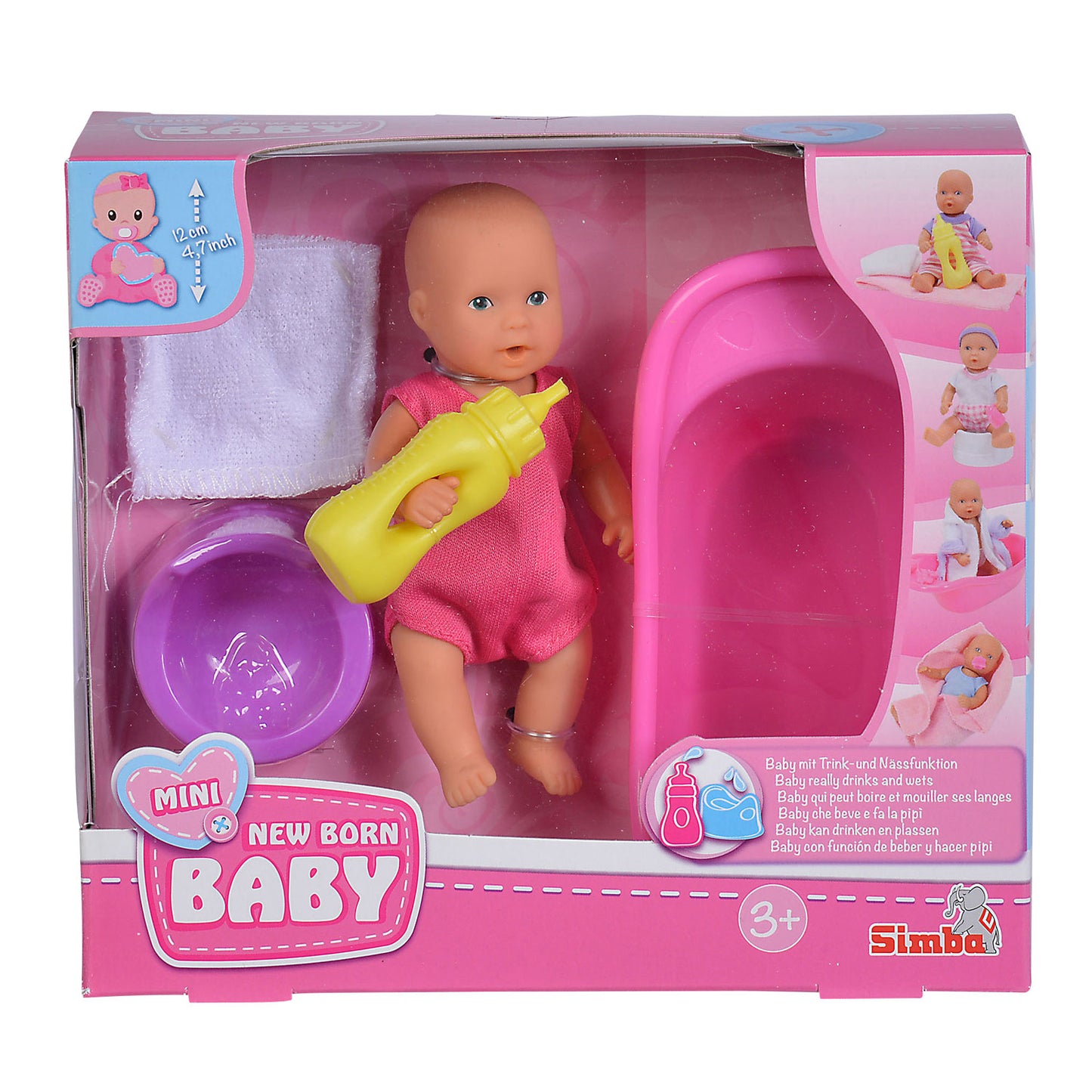 Mini Neugeborenes Baby im schlechten Set