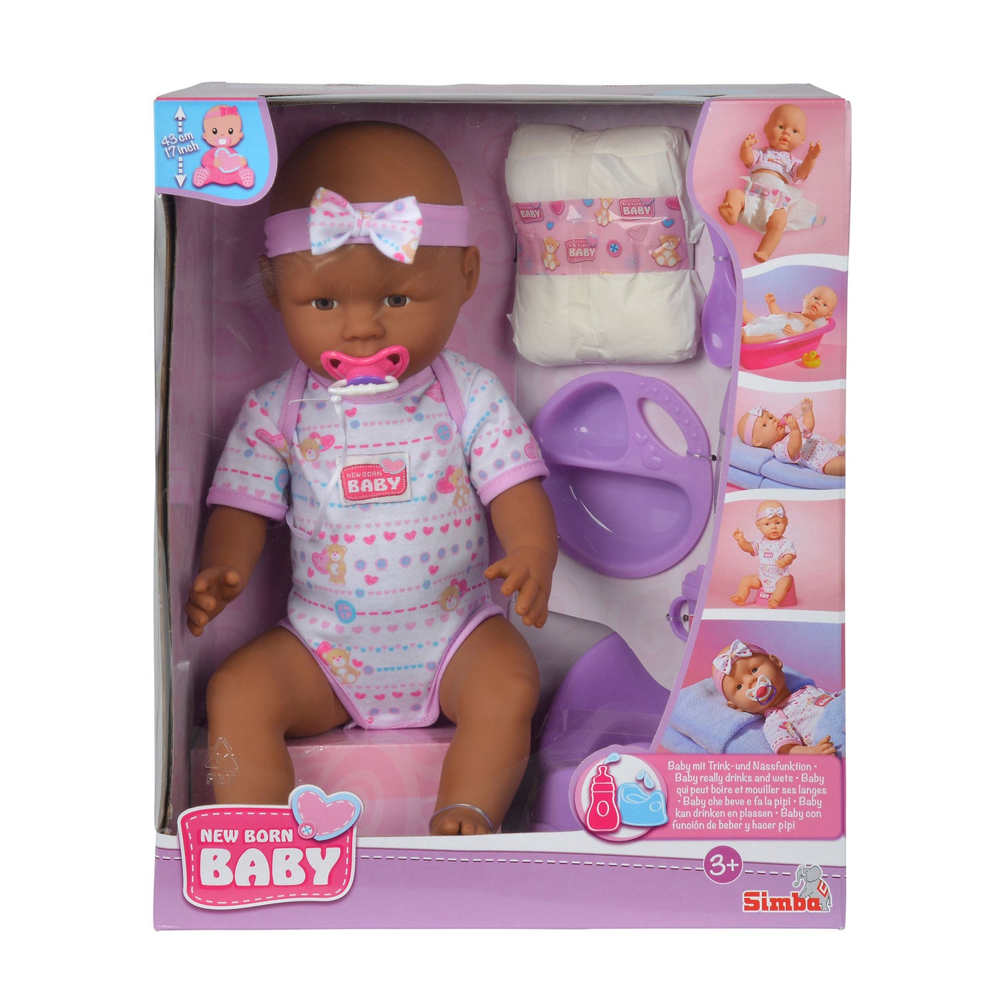 Neugeborenes Baby trinken und Plaspop 8dlg.
