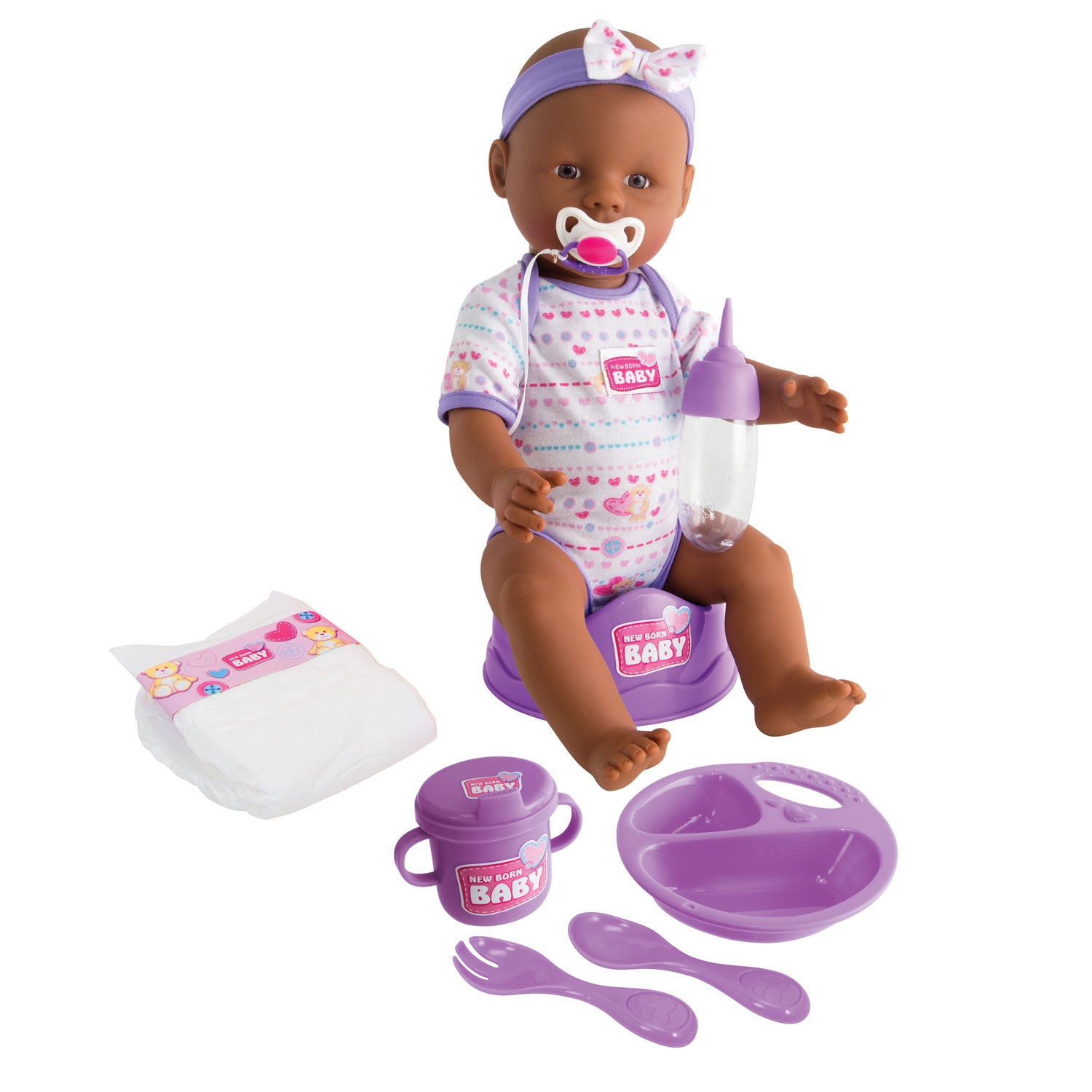 Neugeborenes Baby trinken und Plaspop 8dlg.
