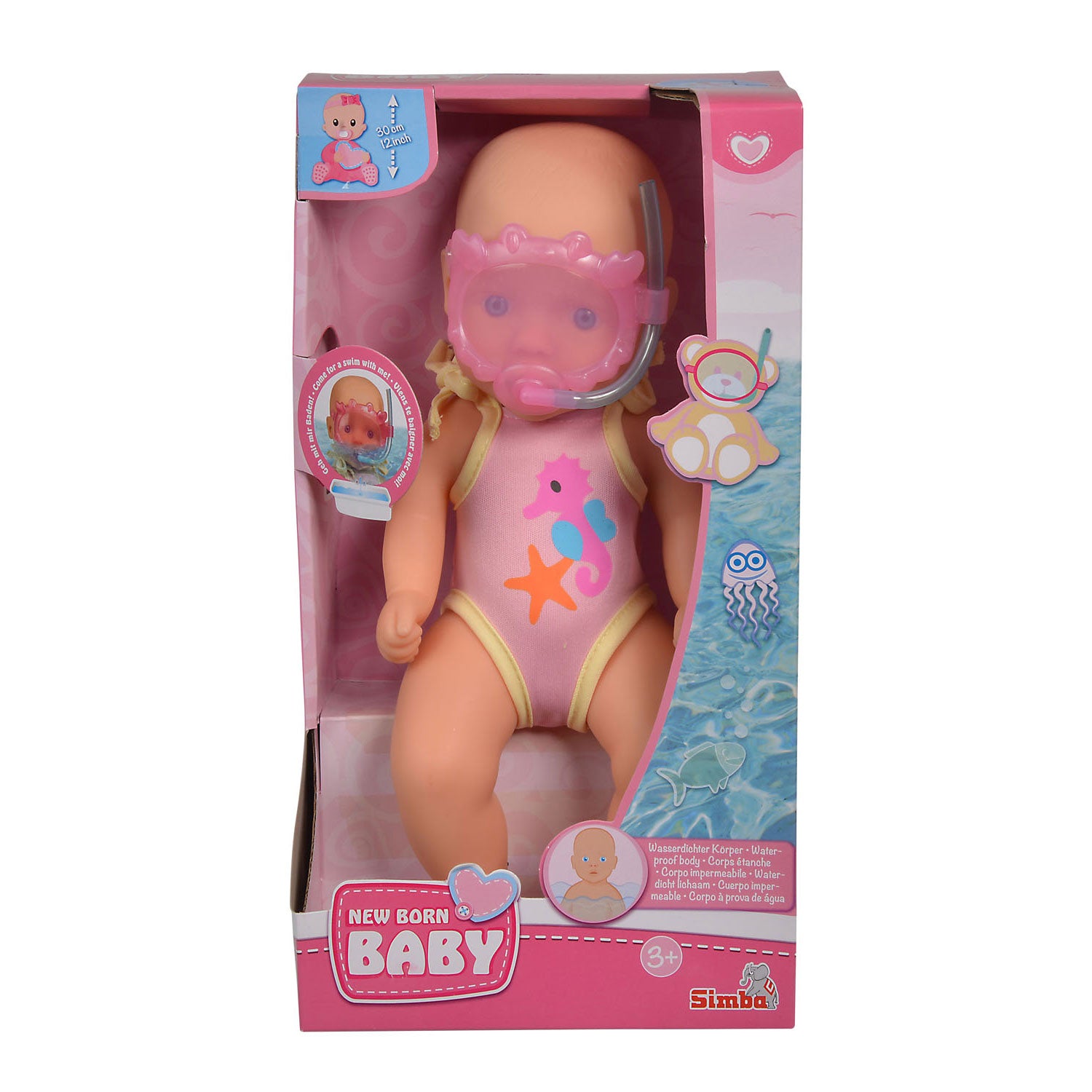 Neugeborenes Baby geborenes Baby Badpop
