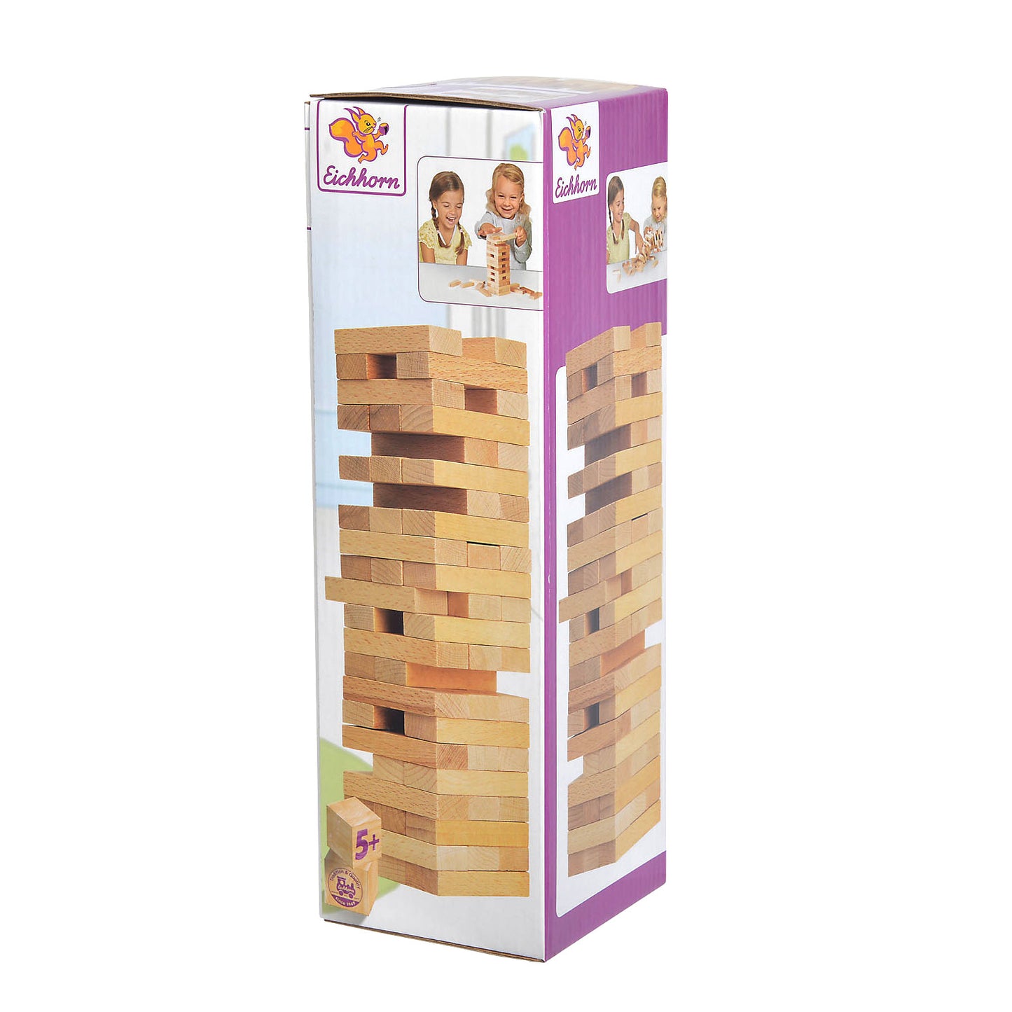Eichhorn Stapelturm aus Holz 54 tlg.
