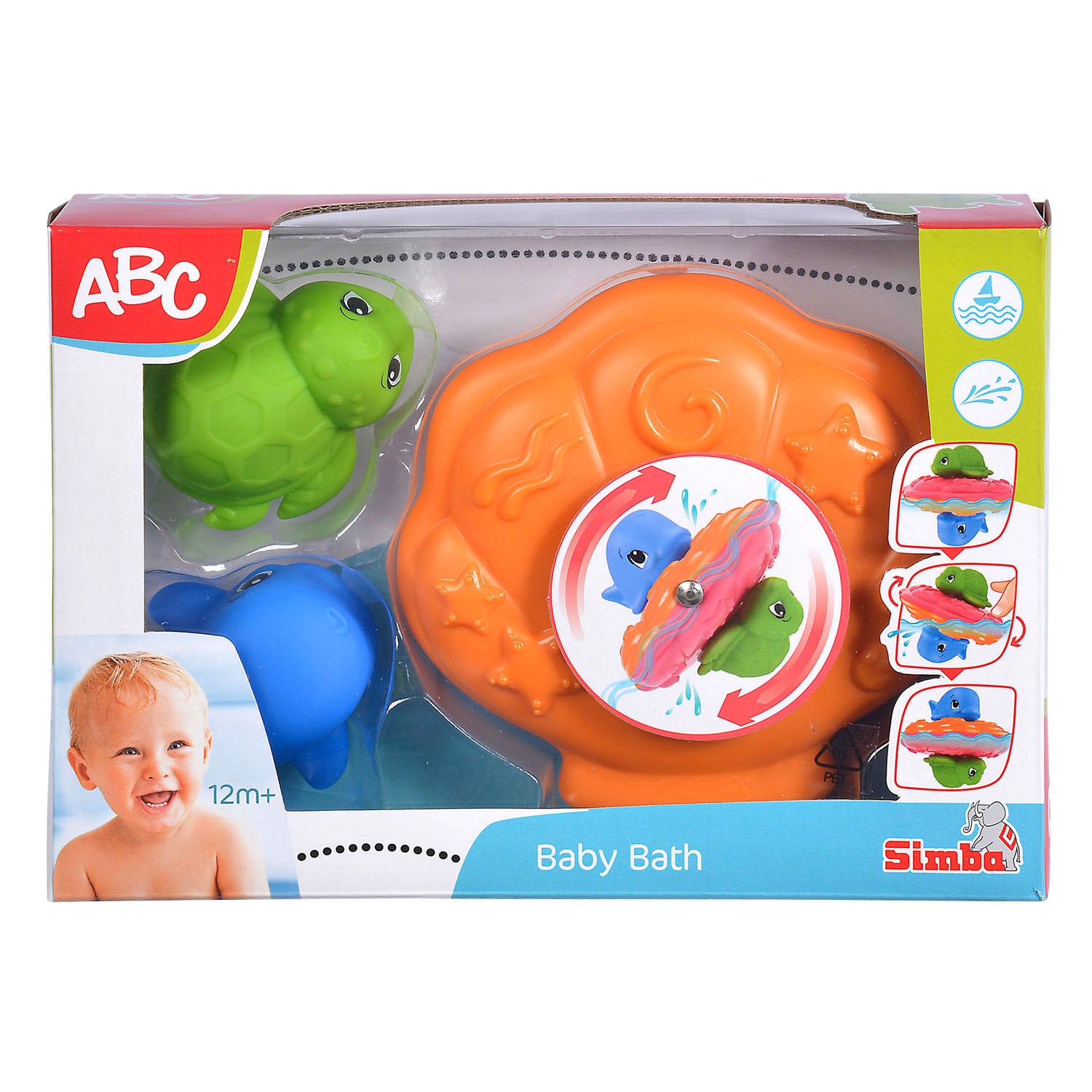 ABC Badspiel Schelp mit Meerestieren
