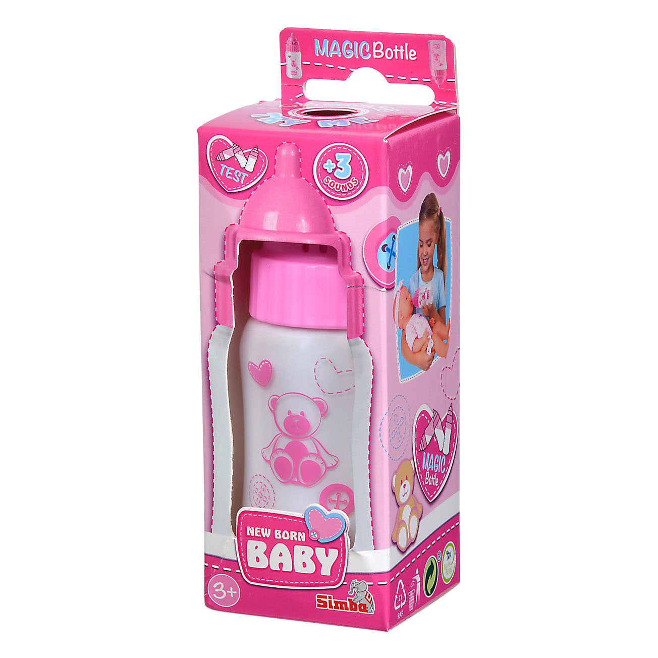 Neugeborenes Baby geborenes Baby magische Trinkflasche
