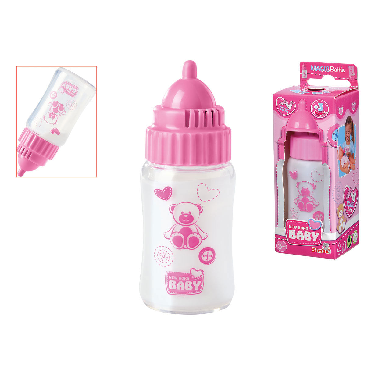 Neugeborenes Baby geborenes Baby magische Trinkflasche