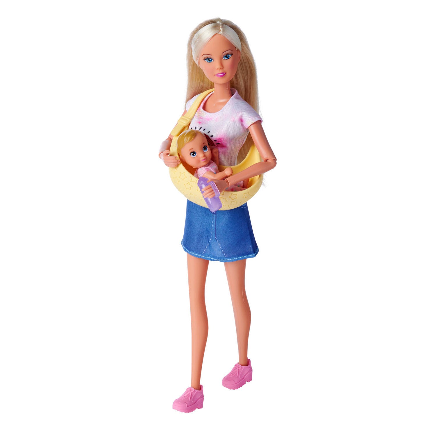 Steffi liebe Puppe mit Baby- und Babyträgern