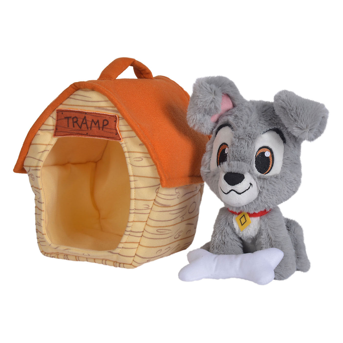 Disney Cuddle Plush Tramp mit Hundehaus