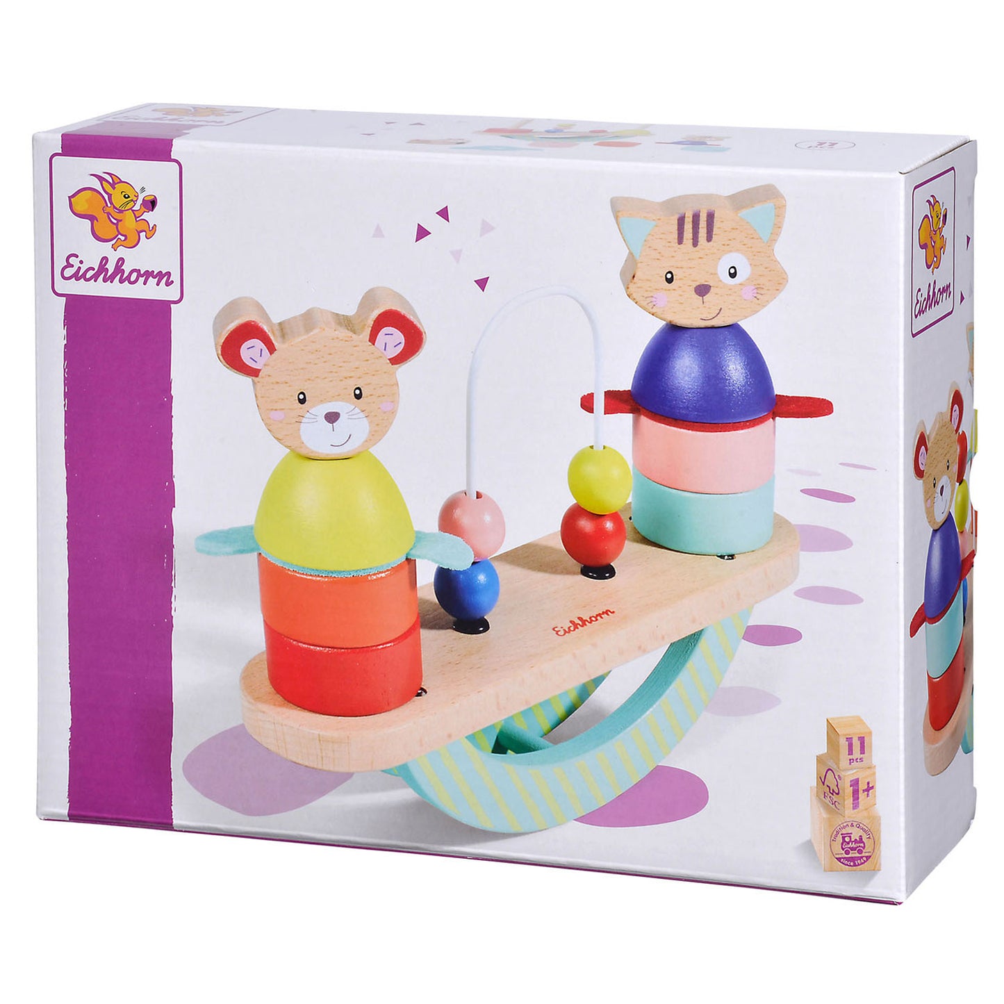 Eichhorn Holz Balance Game Tiere