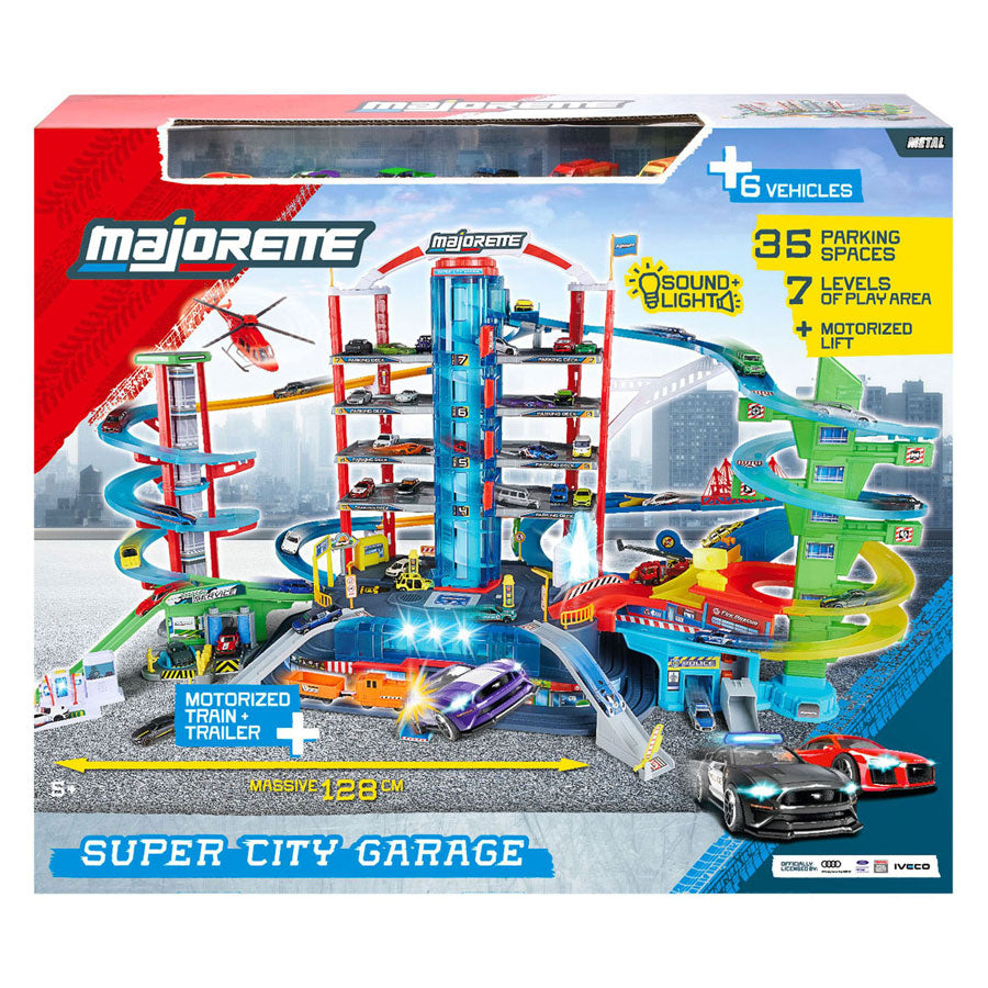 Majorette Super-City-Garage – mit 6 Fahrzeugen