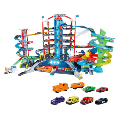 Majorette Super-City-Garage – mit 6 Fahrzeugen