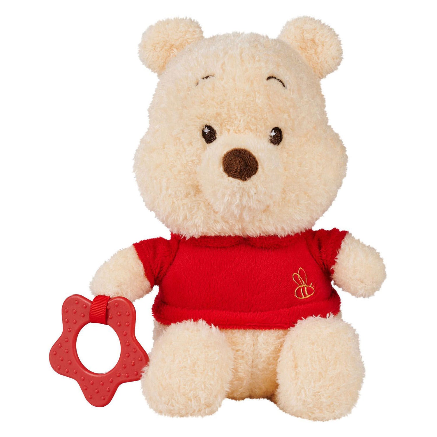 Simba Disney Winnie Puuh Plüsch-Kuscheltier mit Beißring – 25 cm