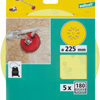 Wolfcraft Haftschleifscheiben | Korund | k180 | ø225mm | 5 Stück - 5635000