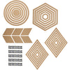 Creativ Company Wanddekorationen, H: 5,5-29,5 cm, Inhalt kann variieren, 10er Set 1 Box