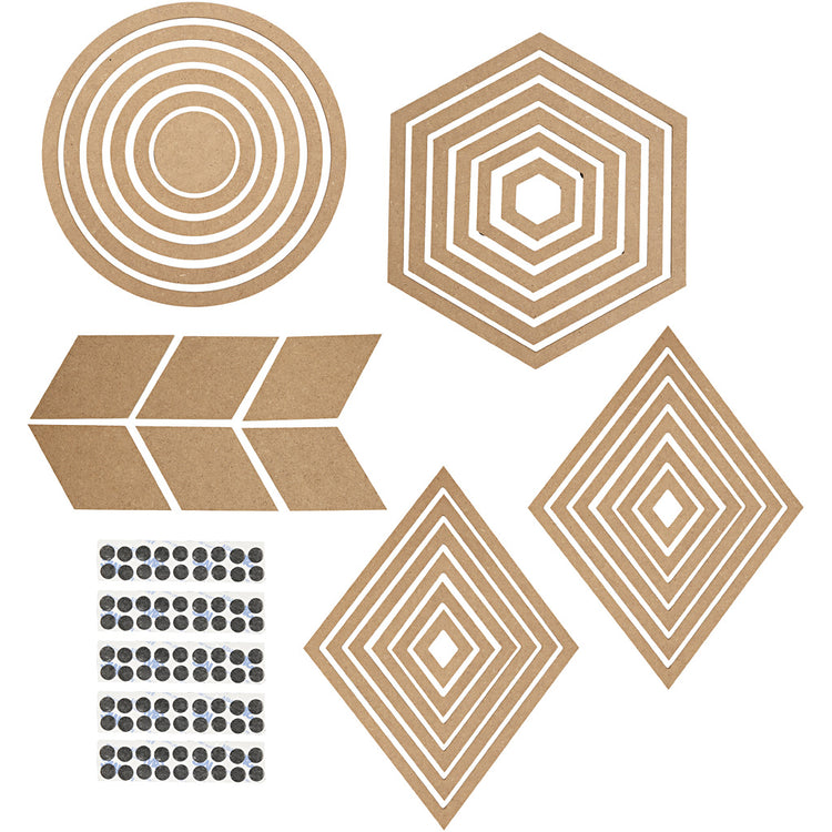 Creativ Company Wanddekorationen, H: 5,5-29,5 cm, Inhalt kann variieren, 10er Set 1 Box