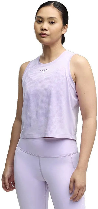 Puma x Hyrox Cloudspun Thermoadapt kurzes ärmelloses T-Shirt lila XS Frau