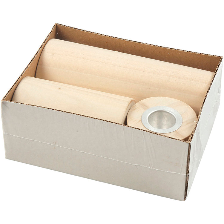 Creativ Company Kerzenständer, H: 14,5+9+6,5 cm, Lochgröße 2,3 cm, 3 Stück 1 Box