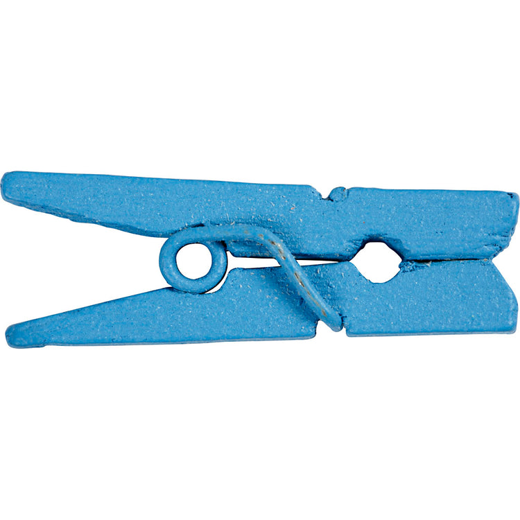 Creativ Company Mini-Wäscheklammern, L: 25 mm, B: 3 mm, blau, 36 Stück 1 Box