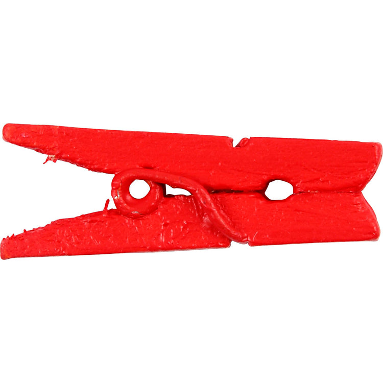 Creativ Company Mini-Wäscheklammern, L: 25 mm, B: 3 mm, rot, 36 Stück 1 Box