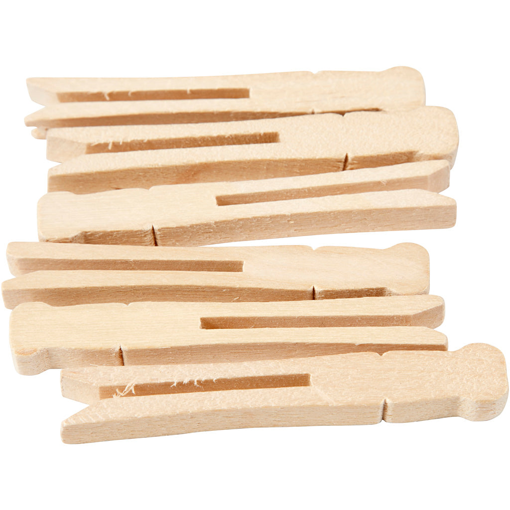 Creativ Company Wäscheklammern, L: 9,5 cm, B: 1,4 cm, 100 Stück 1 Box