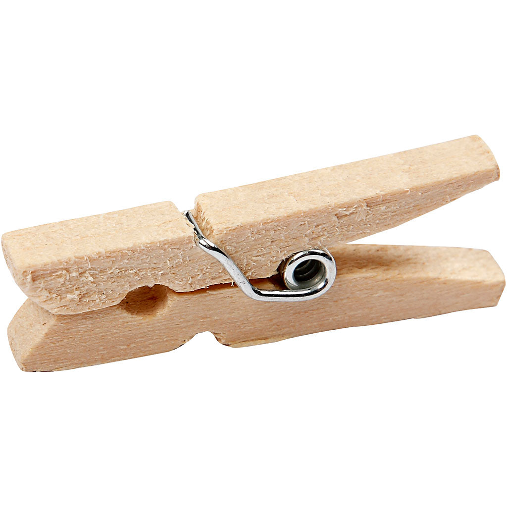 Creativ Company Wäscheklammern, L: 30 mm, B: 3 mm, 30 Stück 1 Box