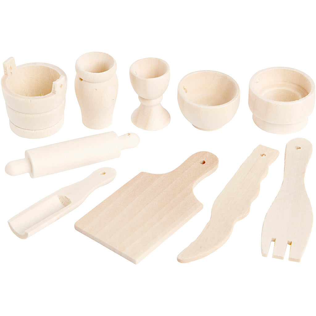 Creativ Company Holzküchenutensilien vielfältig, 10st.