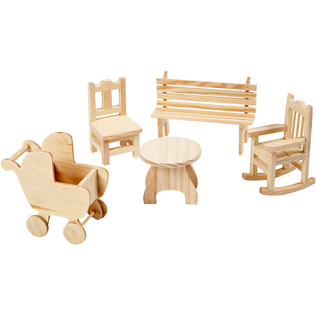 Creativ Company Minimöbel, H: 5,8-10,5 cm, 50 Stück 1 Karton