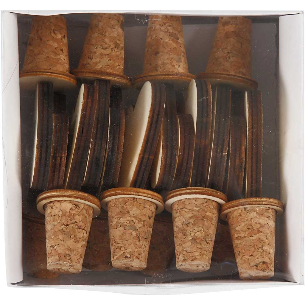 Creativ Company Flaschenkorken, H: 9 cm, T 15-20 mm, 12 Stück 1 Box