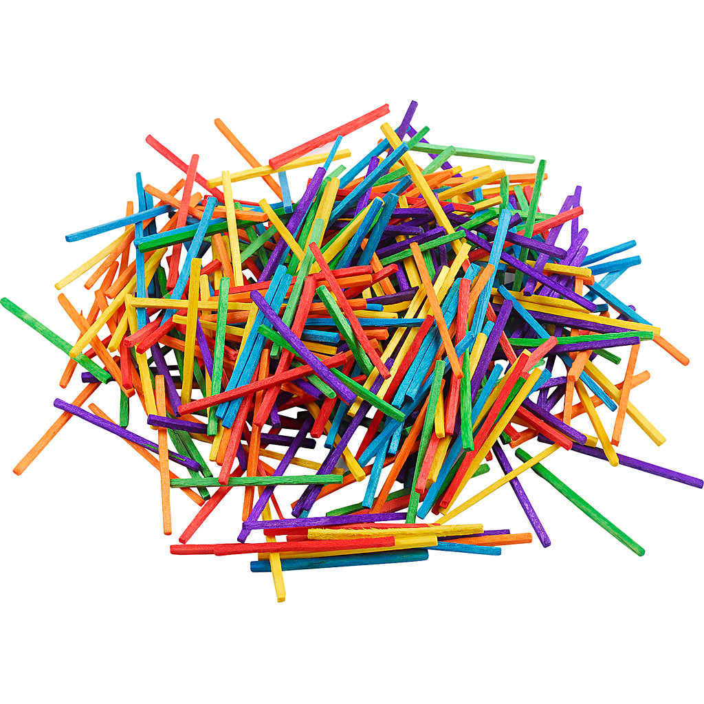 Creativ Company Match Sticks, L: 5 cm, verschiedene Farben, 4300 Stück, 500 g 1 Box
