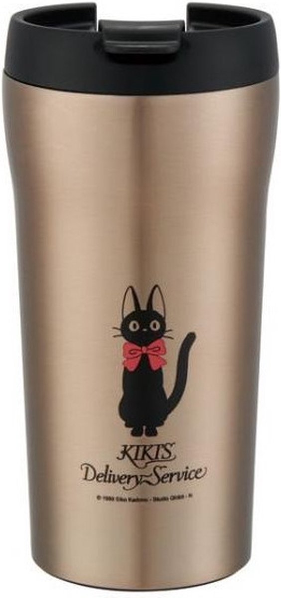Skater Ghibli – Kikis fliegender Kurierdienst – Jiji kompakter, isothermischer Reisebecher aus Edelstahl, 360 ml