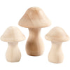 Creativ Company Holzpilze, D 3,3 + 4,5 cm, Maße 4,5 + 6,5 cm, 3 Stück 1 Box