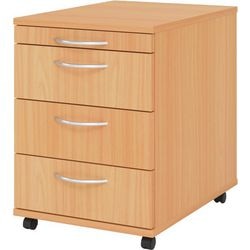 Bach mobiler Schubladenblock Hammerer 1606 BO Melamin 428x800x760mm 4 Schubladen Buche