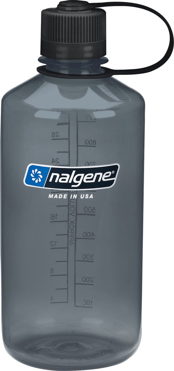 Nalgene – Enghalsflasche – Trinkflasche – Wasserflasche – auslaufsicher – 1000 ml – BPA-frei – nachhaltig – Grau
