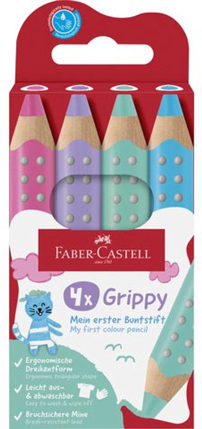 Faber-Castell Buntstift Faber Castell Grippy XXL Jumbo Kartonetui 4 Stück Pastell – FC-110702