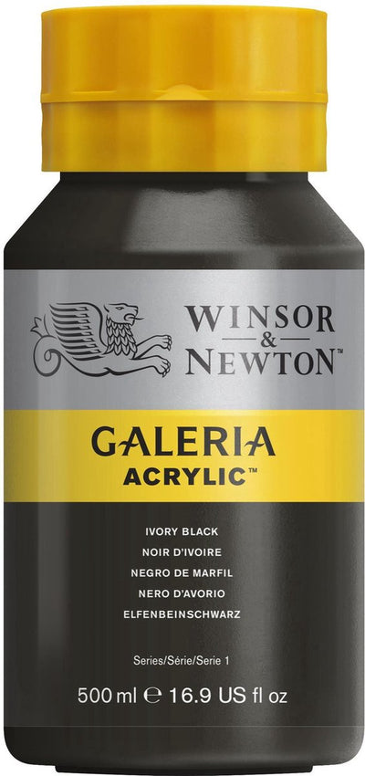 Winsor Newton Galeria Acryl 500 ml Elfenbeinschwarz