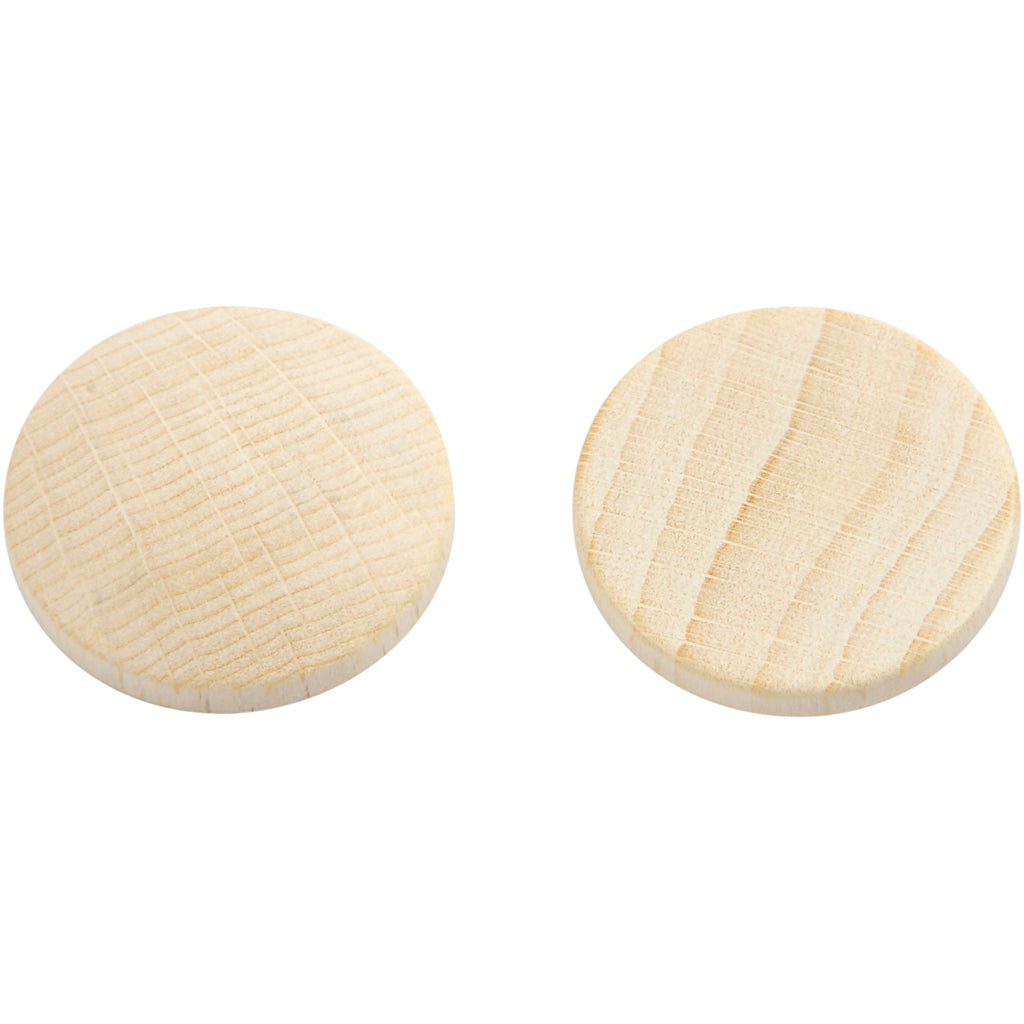 Creativ Company Holzknöpfe, D 25 mm, Stärke 5 mm, 15 Stück 1 Box