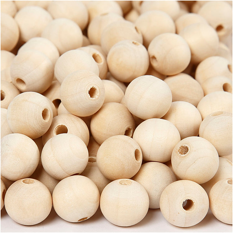 Creativ Company Holzperle, D 15 mm, Lochgröße 3 mm, 500 Stück 1 Box